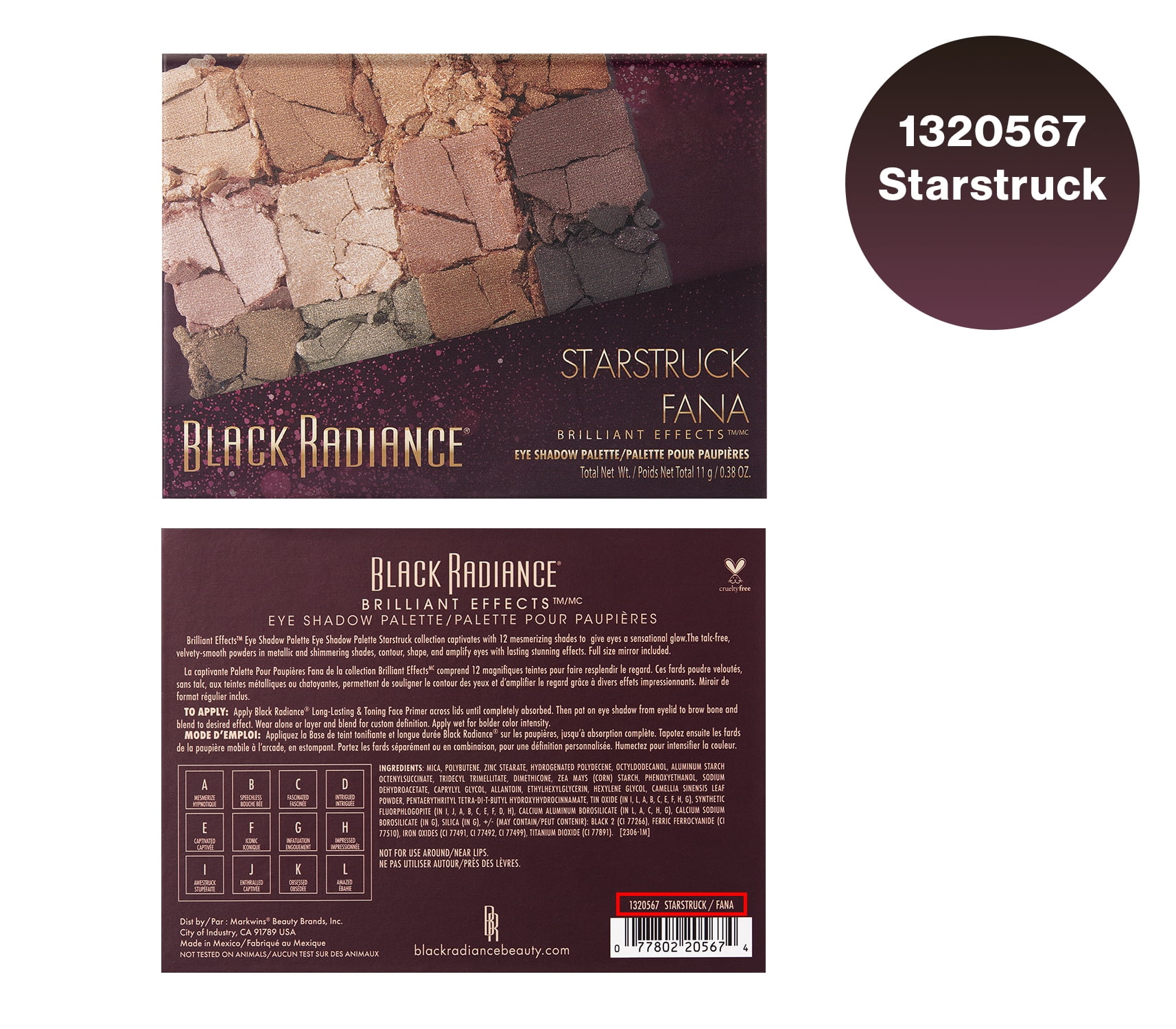 Black Radiance Brilliant Effects Eye Shadow Palette - Starstruck