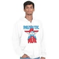 thumbnail image 4 of USA American Patriotic Papa Smurf Men Big & Tall Zip Hoodie Brisco Brands 4X, 4 of 5