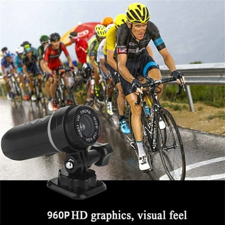 Image of Teissuly Bicycle Motorbike Camera Mini Portable Full HD 960P Bike Car Outdoor Sports DV Video Camera With Mounting Kit Camera Outdoor Bicycle Sports Camera