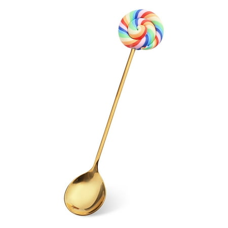 

Stirring Spoon Fruit Fork with Innovative Lollipop and Cute Donut Shaped for Dessert Shops Donut Spoon C