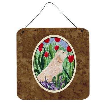 Caroline's Treasures SS8610DS66 Golden Retriever Wall or Door Hanging Prints, 6x6, multicolor