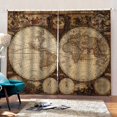 thumbnail image 3 of Cortina de ventana Mapa impermeable Mapa Mundo Histórico Geografía Impresiones Cortinas Tela Decoración del hogar para el dormitorio S 2pcs AweSitey HA010985-01, 3 of 7