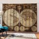 thumbnail image 3 of Cortina de ventana Mapa impermeable Mapa Mundo Histórico Geografía Impresiones Cortinas Tela Decoración del hogar para el dormitorio S 2pcs sidaley HA010985-01, 3 of 7