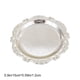 thumbnail image 3 of Bandeja de metal plateado con relieve | Recipiente decorativo para postres, aperitivos y joyas | Organizador de tocador | Decoración de 7,87 pulgadas para el hogar, cocina y dormitorio, 3 of 6