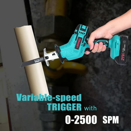

TOYFUNNY 21V Cordless Reciprocating Saw W/ Battery&Charger Recip S-Abre Saw New
