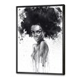 thumbnail image 3 of Designart 'Black and White Portrait of African American Woman III' Modern Framed Canvas Wall Art Print, 3 of 5