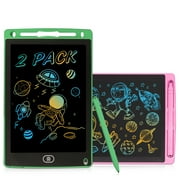 2 Pack isYoung LCD Drawing Tablet for Kids, 8.5 inch Colorful Magnetic Drawing Pad Boards