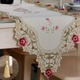 thumbnail image 2 of MYG Chemin de Table 16x77 Po Brodé en Dentelle Florale Tissu Translucide 5, 2 of 8
