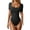 Black, variant on Women'S 2 Piece Bodysuits Ribbed  Square Neck Short Sleeve Bodysuits