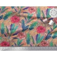 thumbnail image 3 of Soimoi Poly Georgette Fabric Leopard,Tropical Leaves & Floral Decor Fabric Printed Yard 52 Inch Wide, 3 of 3