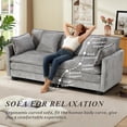 thumbnail image 4 of YWEN 77.95" Chenille Sectional Sofa, Comfy Modular Loveseat Sofa, Modern 2-Seat Couch Deep Seat Sofa Set for Living Room,Grey, 4 of 15