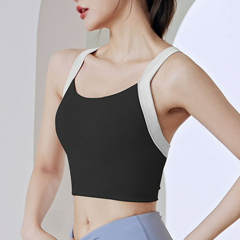Push up Sports Bra for Women Sexy Hollow Crop Tops with Removable