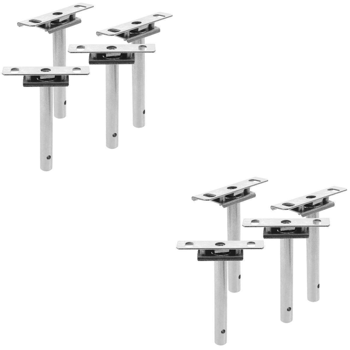 NUOLUX  Heavy Duty Floating Shelf Bracket T Shaped Silver for Glasses