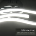 thumbnail image 4 of Bewildely Lámpara de techo de onda led Lámpara de techo en forma de trifurcado Luces colgantes LED minimalistas modernas 3 tiras de LED Iluminación y accesorios No.2 Bewildely HA025649-02, 4 of 6