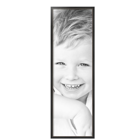 ArtToFrames 13" x 41" Black Square with Silver Beads Picture Frame, 13x41 inch Multi Wood Poster Frame (WOM-5287), Pack