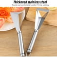thumbnail image 5 of Fruit Carving Knife, Stainless Steel Antislip Engraving Blades Fruit Carving Tool, Triangular Shape Channel Knife Tool for Home Kitchen, 5 of 9
