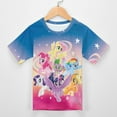 thumbnail image 3 of Kids My Lit-tle Pony Tees Cartoon Short Sleeve T Shirts 3D Print Graphic Tee for Youth Boys Girls, 3 of 8