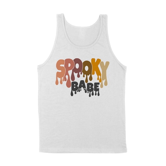 Drippy Spooky Babe Tank Top Unisex Large White