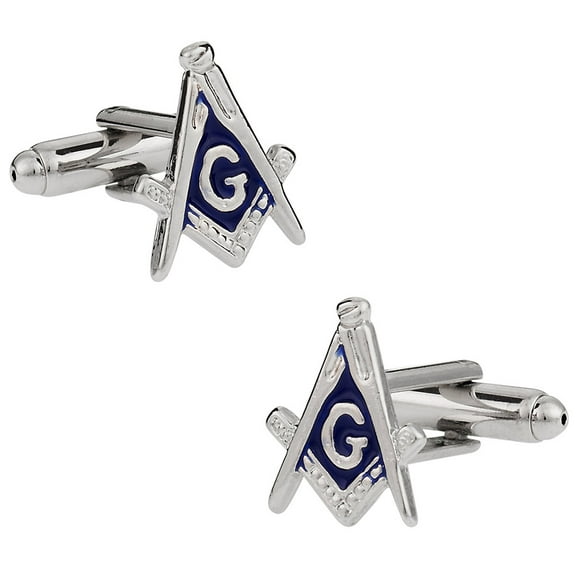 Masonic Cufflinks silver-Tone - Made in USA