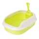 thumbnail image 2 of Caja de arena para gatos, orinal, inodoro, arenero portátil para gatos, fácil de limpiar para todo tipo de gatos. Verde, 2 of 9