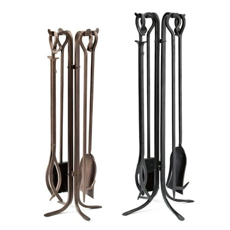 Hand-Forged Iron Tall Fireplace Tool Set