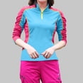 thumbnail image 1 of MHFRRA Camiseta de Manga Larga con Protección Solar para Mujer, Ligera, de Secado Rápido, para deportes Al Aire Libre, Senderismo y Montañismo. Azul Cielo, 1 of 5