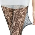 thumbnail image 1 of Bas à Motif Floral en Maille pour Femmes Bas en Dentelle Bas Résille Collants Creux, 1 of 6