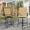 Gold, variant on Twister.CK 4 Pcs Outdoor Swivel Metal Bistro Bar Stools, Patio Bar Counter Height Textilene Chairs, Blue