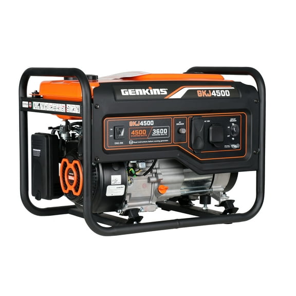Genkins 4500 Watt Portable Generator 4 Stroke 233 cc Engine Gas Powered Open Frame