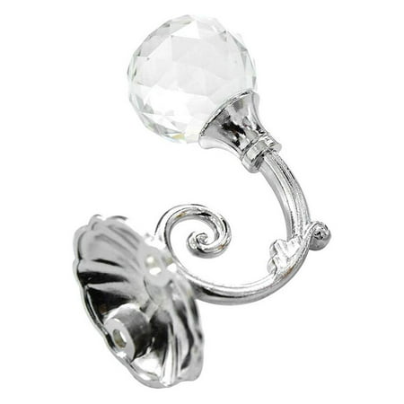 

Crystals Decor 2 Pairs Coat Hanger Wall-mounted Hangers Strong Hook Curtain Accessories Tieback Hooks