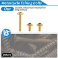 thumbnail image 3 of Tornillos para Parabrisas Unique Bargains para Harley Davidson Street Glide/ Street Glide Specials 2014-en adelante 3 Pcs Tornillos 3 Pcs Arandelas Aleación de Titanio Tono Dorado, 3 of 6
