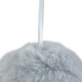 thumbnail image 4 of Northlight Plush Furry Christmas Ball Ornament - 3" - Light Gray, 4 of 7