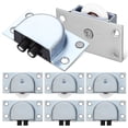thumbnail image 3 of WRISTBIQUE Pulley For Cabinet Doors Sliding Door Roller Wheels Nylon 6Set Silver, 3 of 10