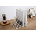 thumbnail image 3 of TACYKIBD 2 Pcs Magazine Holder,Newspapers Holder,Letters Storage,Desktop File Sorter Organizer Triangle Bookshelf Decor Home Office,White, 3 of 9