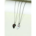 thumbnail image 6 of QQTDFG 2pcs Couple Slogan Graphic Heart Pendant Necklace for Couples Friendship-default, 6 of 6