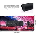 thumbnail image 5 of Japanese Sakura Anime Extended Mouse Pad 35.4x15.7 Inch XXL Pink Cherry Blossom Flower Non-Slip Rubber Base Large Mousepad Stitched Edges Waterproof Keyboard Mouse Mat Desk Pad for Office Home Game, 5 of 6