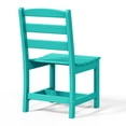 thumbnail image 3 of WestinTrends Ashore Outdoor HDPE Patio Classic Armless Dining Side Chair, Turquoise, 3 of 9