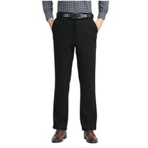 Men's Corduroy Pants Business Casual Straight Leg Pleated Front Long Pant Solid Color Button Zipper Trousers Black XXXXL