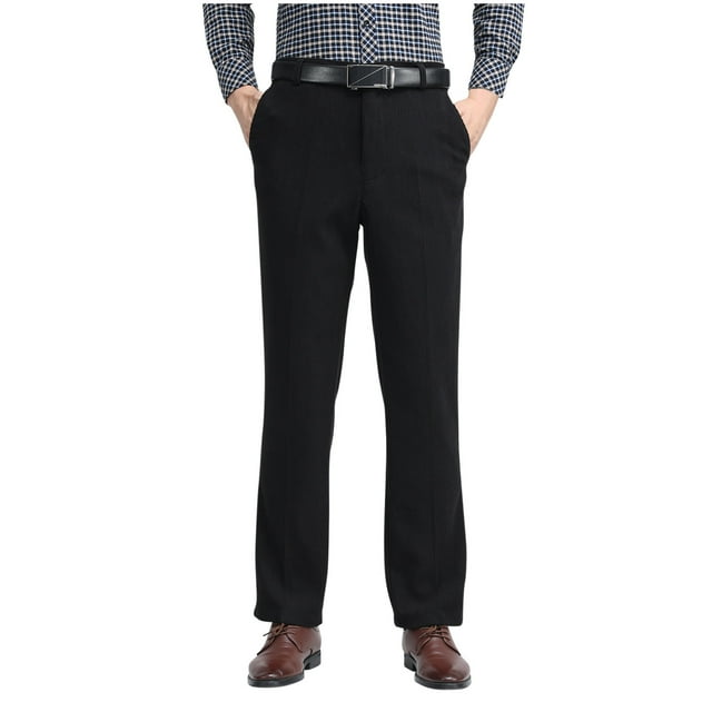 Wlynlyn Mens Dress Pants Button Zipper Straight-Leg Corduroy Trousers Solid Ribbed Full Length Pants with Pockets Size S-4XL