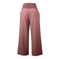 thumbnail image 5 of Admvng Wide Leg Pants Woman High Waist Wide Leg Pants Smocked Elastic Waist Flowy Palazzo Lounge Pants Loose Trousers with Pockets S-3XL, 5 of 5