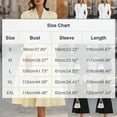 thumbnail image 3 of YueHuiYing Women's Fashion Solid Long Sleeve V-Neck Pleated Dresses Elastic Waist Lightweight Maxi Wedding Guest Dress, 3 of 6