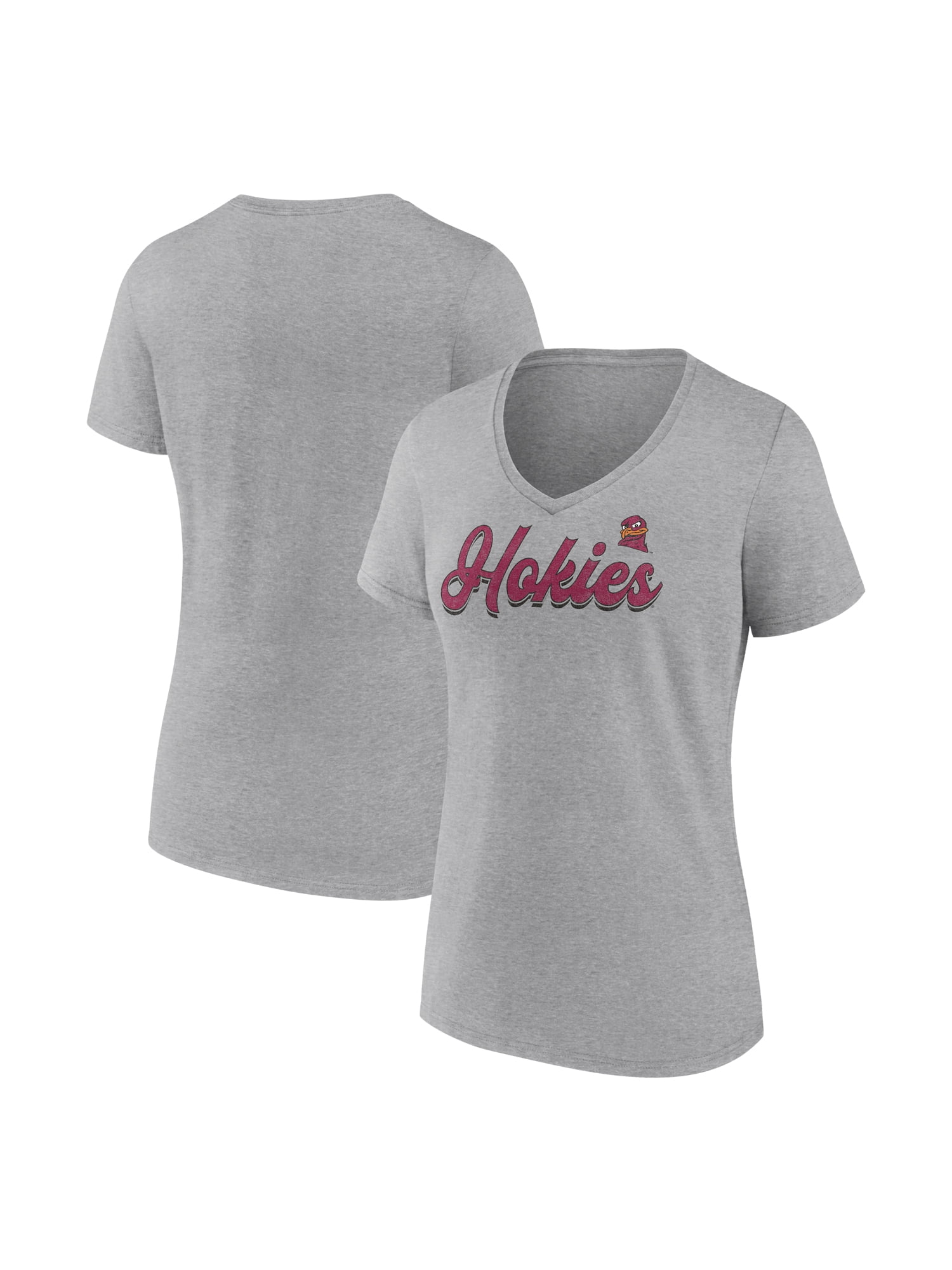 NCAA Virginia Tech Hokies Women's Cotton Gray Heather Short Sleeve T-Shirt