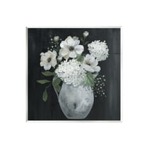 Stupell Industries Classic Flower Arrangement White Varied Hanging Petals Painting Unframed Art Print Wall Art, Design by Nan