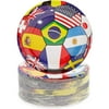 80 Pack Soccer Paper Plates, International Country Flags Party Supplies & Decorations, 9 in