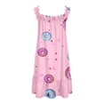 thumbnail image 6 of FYDUU 4th Of July Dress For Girls Nightgowns Summer Floral Dress Sleeveless Ruffle Spaghetti Strap Sleep Dress Casual Nightgown Soft Sleepwear 9-10 Years, 6 of 6