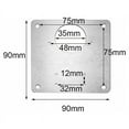 thumbnail image 2 of 5 Pcs Plaque de Réparation de Charnière d'Armoire avec Trou Plaque de Porte Charnière Charnière de Porte Charnières de Porte Charnières de Porte Plaque Poêle Ouverte Fermée, 90*90mm, 2 of 5