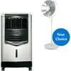 Port-A-Cool KuulAire Portable Evaporative Cooling Unit with 400-Square Foot Cooling Capacity, Silver & Bonus Misting Fan Value Bundle