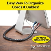 Cable Keeper Cord Organizer, 10-Foot Adjustable Cord Cover, TV & Computer Cord Organizer
