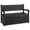 Black-Wood-Grain, variant on Nihsuao 80 Gallon Plastic Storage Bench Made of Durable Weatherproof Resin, Deck Box Lockable Storage Compartment for Outdoor Patios & Lawns, Black
