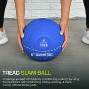 ProsourceFit Tread Slam Medicine Balls w/ Ultra Grip for Weighted Workouts, 10 lb